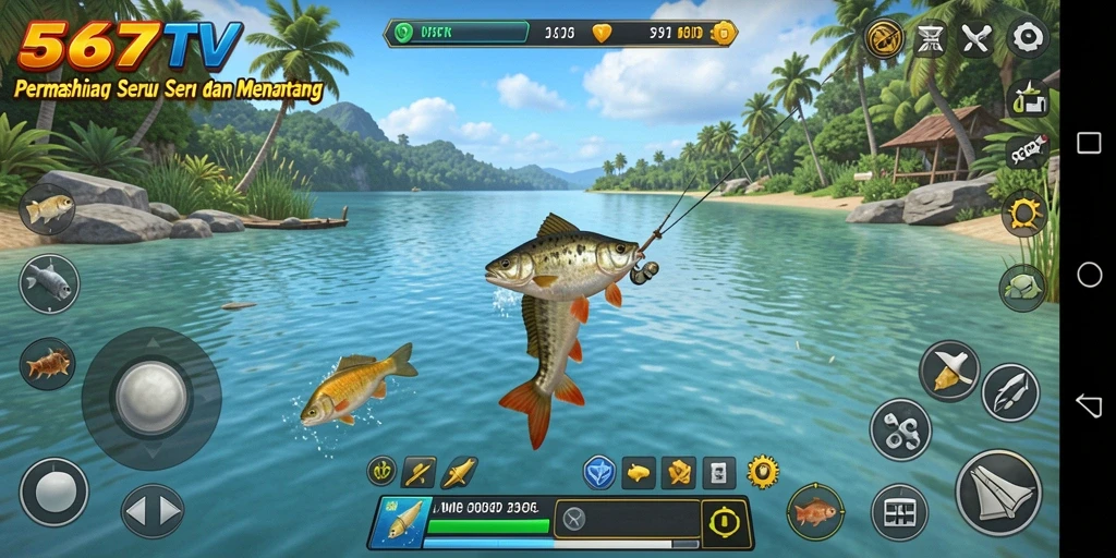 Gameplay menawan dalam 567TV saat memancing berbagai jenis ikan.