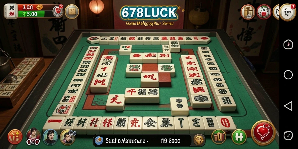 Screenshot gameplay 678LUCK yang menunjukkan tantangan Mahjong menarik.