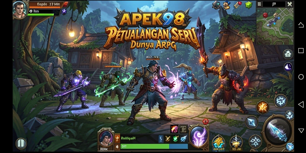 Tangkapan layar APEK88 yang menampilkan aksi pertarungan epik dalam game ARPG.