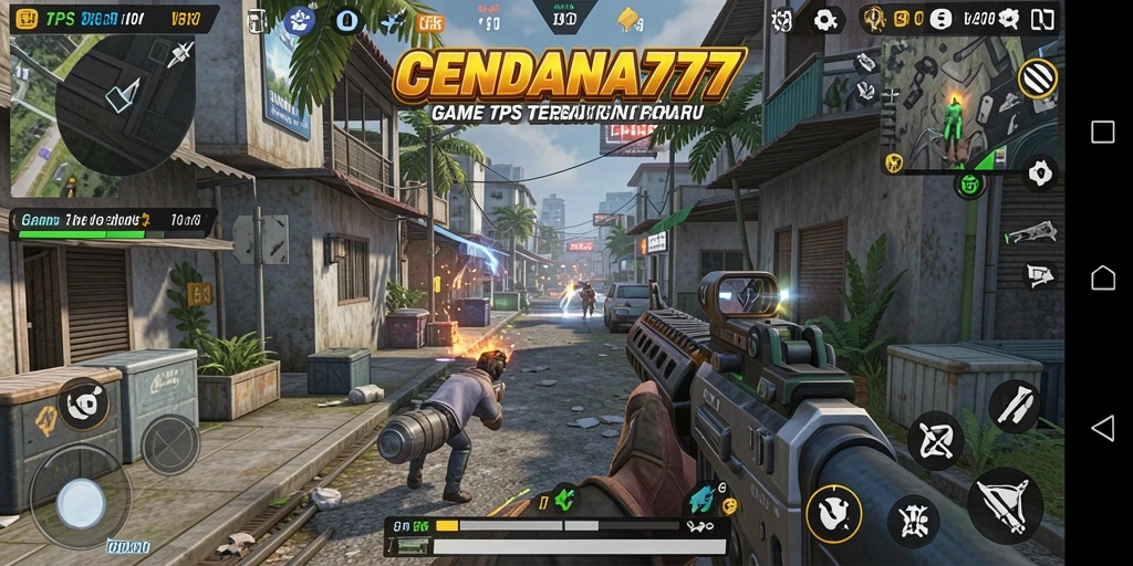 Screenshot CENDANA777 menampilkan aksi seru dalam pertempuran TPS.
