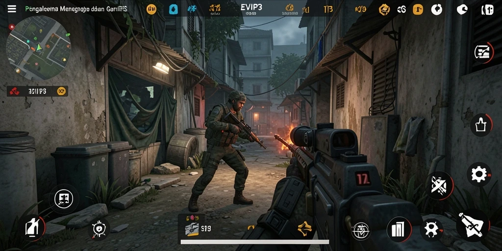 Tampilan menarik dari gameplay EVIP3 yang mendebarkan.