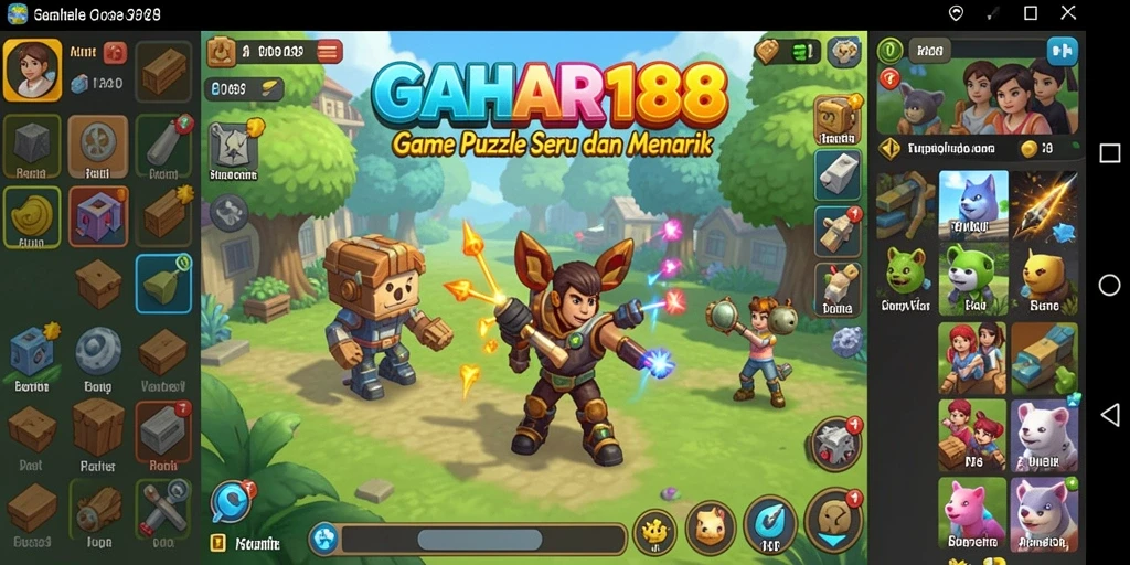Screenshot GAHAR188 menampilkan gameplay Puzzle yang menantang dan menarik.