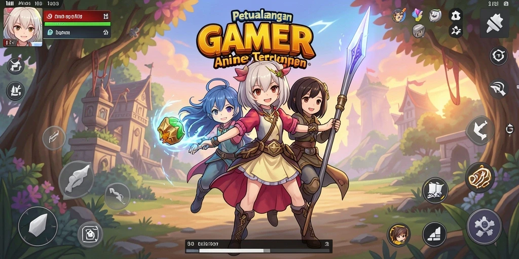 Screenshot gameplay GAMERP yang menampilkan karakter Anime yang memukau.