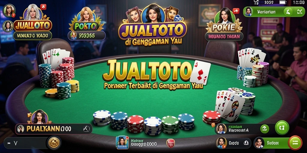 Screenshot JUALTOTO menampilkan intensitas dan keseruan permainan Poker.