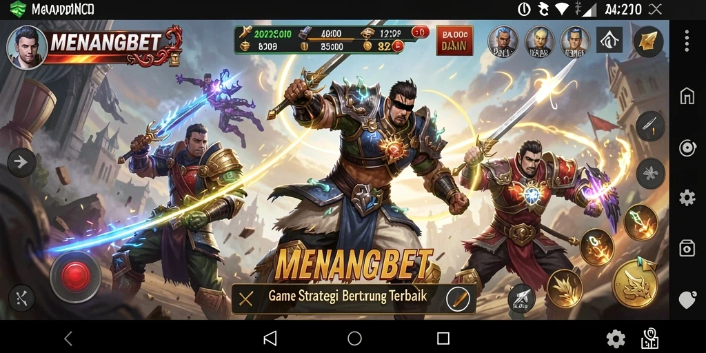 Screenshot utama MENANGBET menampilkan aksi pertarungan seru dan strategi mendalam.