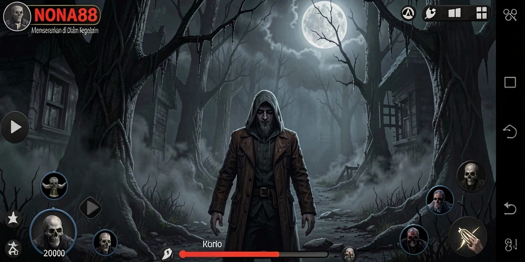 Tampilan menakutkan dari gameplay NONA88 yang mencekam.