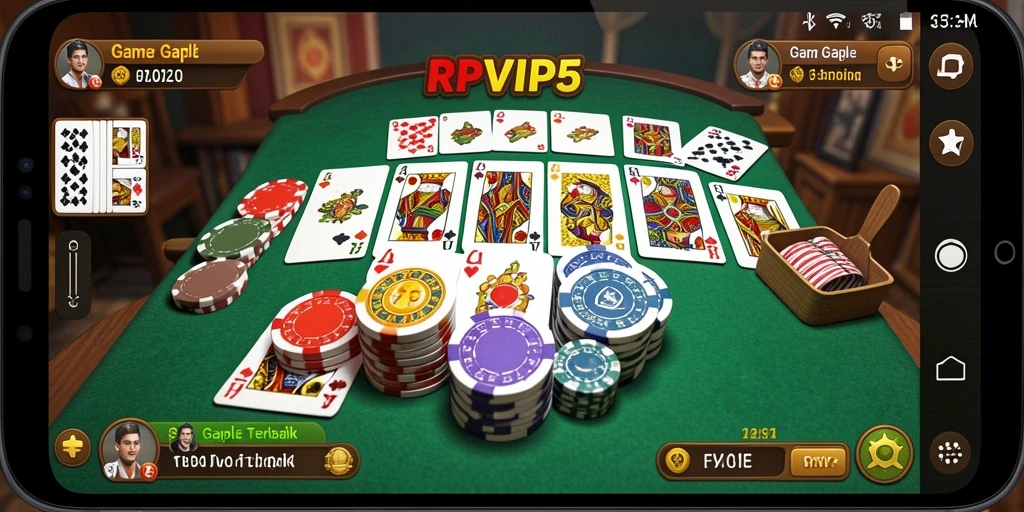 Gameplay seru RPVIP5 dengan suasana Gaple yang hangat.