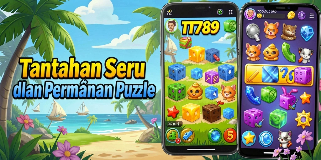 Screenshot utama TT789 menampilkan gameplay Puzzle yang seru.