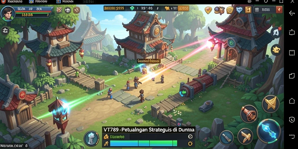 Screenshot VT789 menampilkan pertempuran strategi yang menegangkan.
