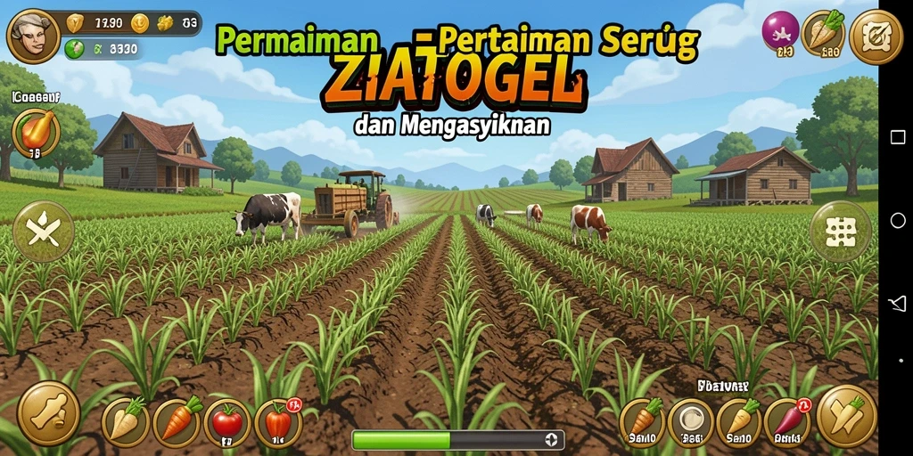 Tangkapan layar menampilkan gameplay pertanian yang seru di ZIATOGEL.